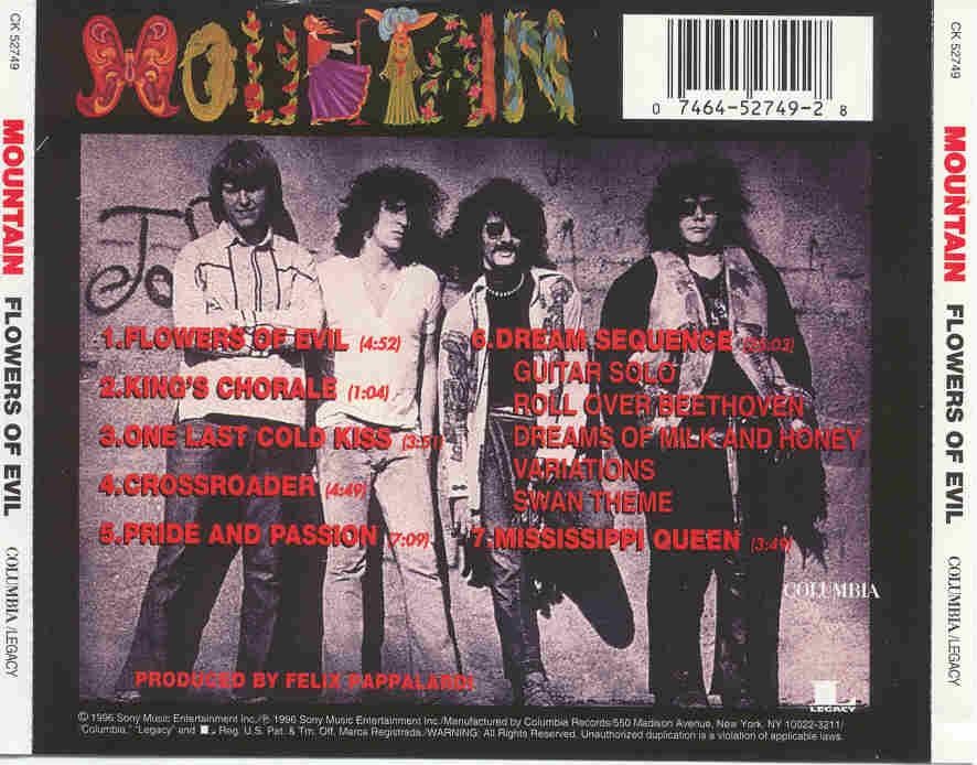 Mountain – Flowers of Evil Music CD