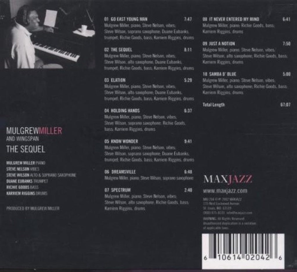 Mulgrew Miller & Wingspan – The Sequel Music CD
