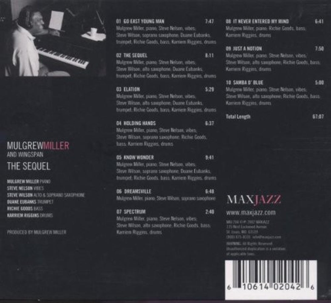 Mulgrew Miller & Wingspan – The Sequel Music CD