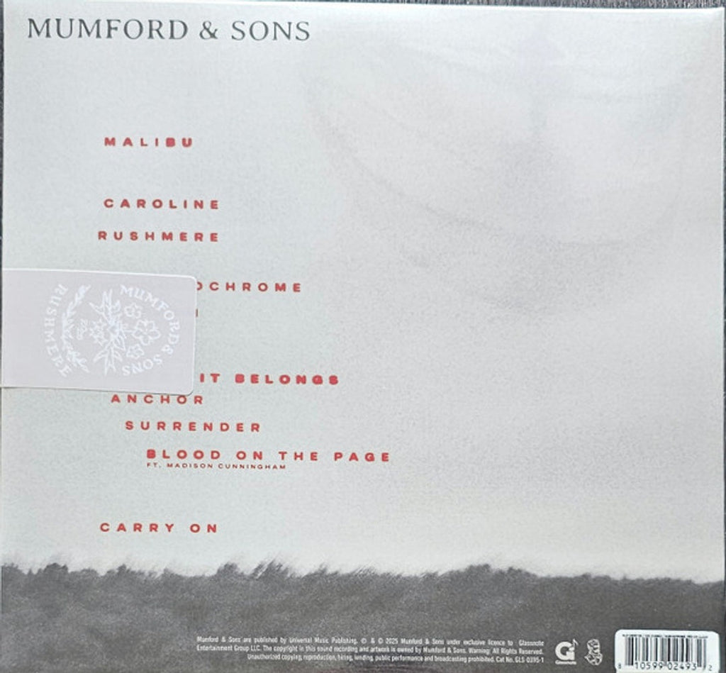 Mumford & Sons – RUSHMERE (LP Vinyl) Vinyl Record