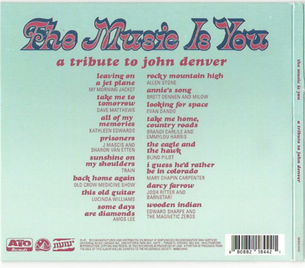 The Music Is You - A Tribute To John Denver Music CD