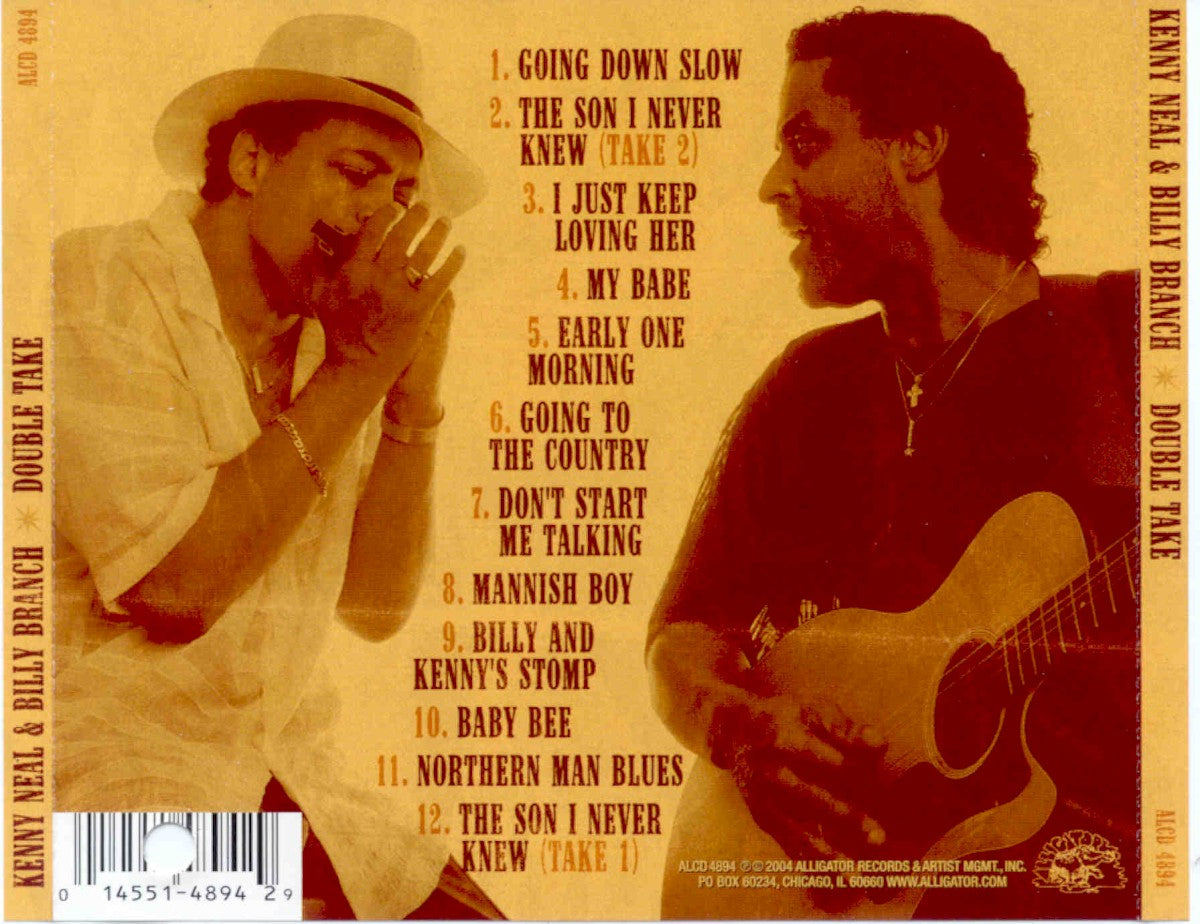 Kenny Neal & Billy Branch – Double Take Music CD