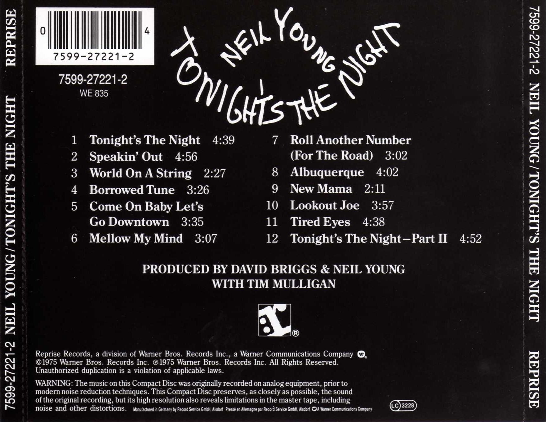 Neil Young – Tonight's The Night (2-CD) Music CD