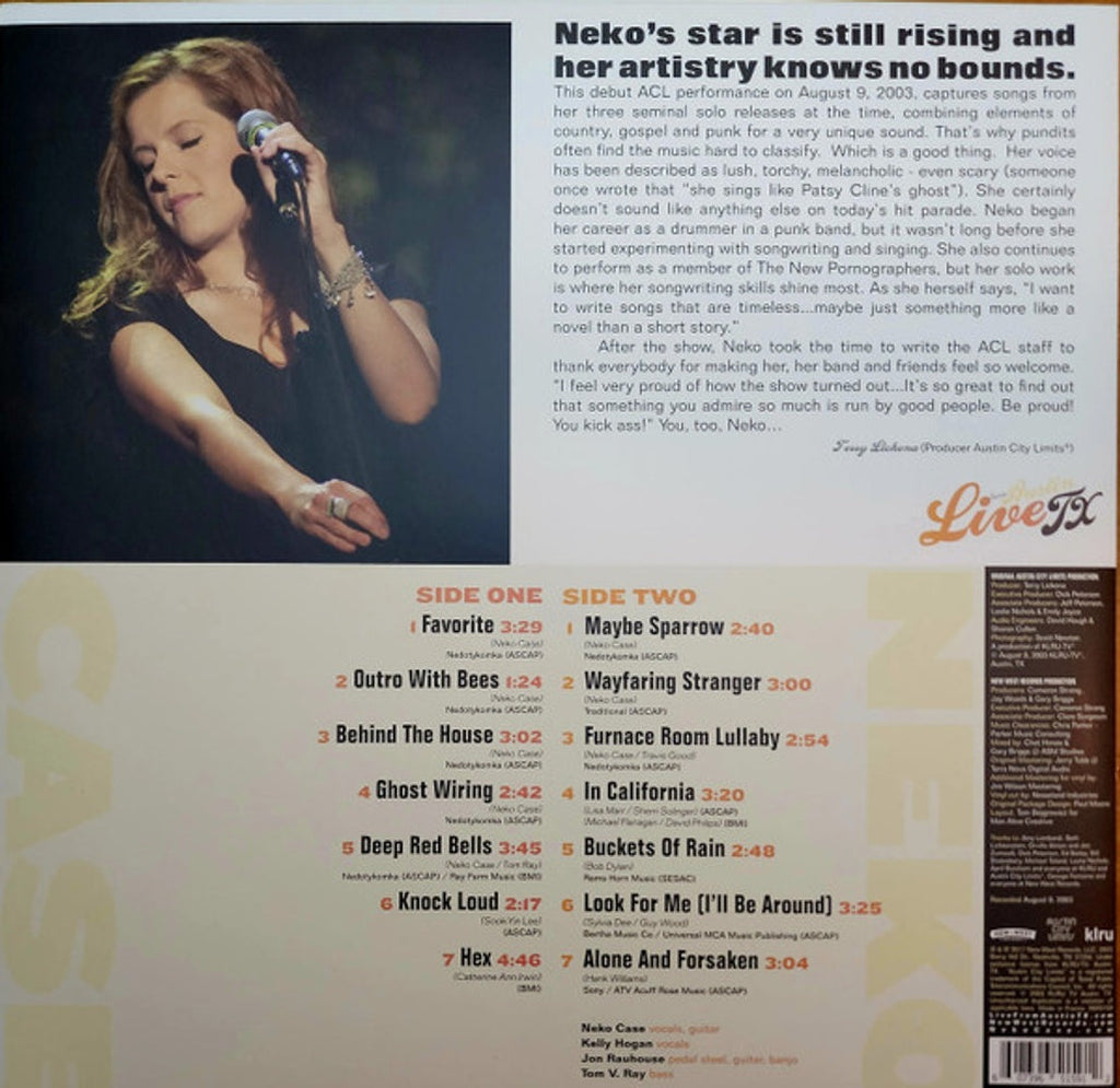 Neko Case – Live From Austin, TX (LP Vinyl) Vinyl Record