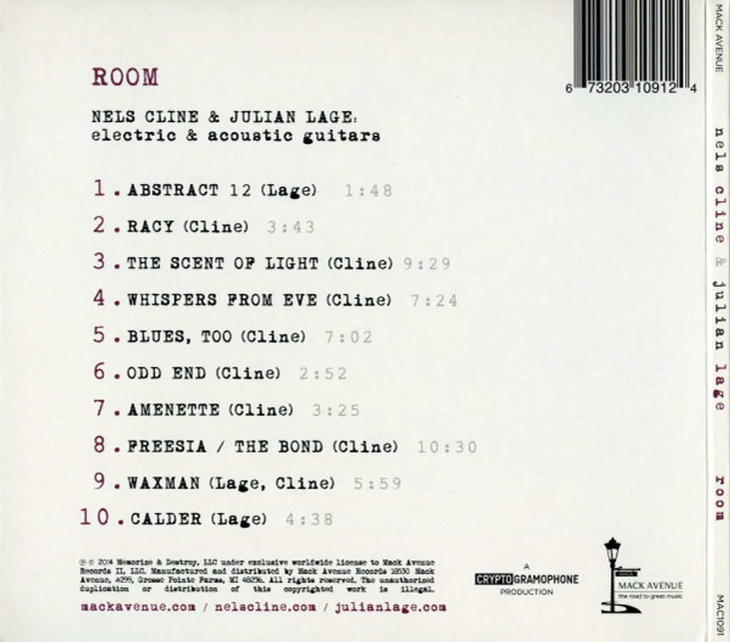 Nels Cline & Julian Lage – Room Music CD