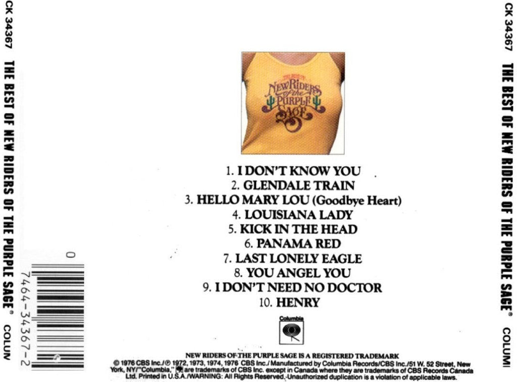 New Riders Of The Purple Sage – The Best of New Riders of the Purple Sage Music CD