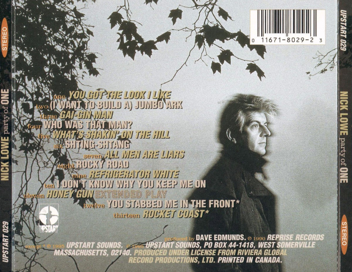 Nick Lowe – Party Of One (2-LP Vinyl) Vinyl Record