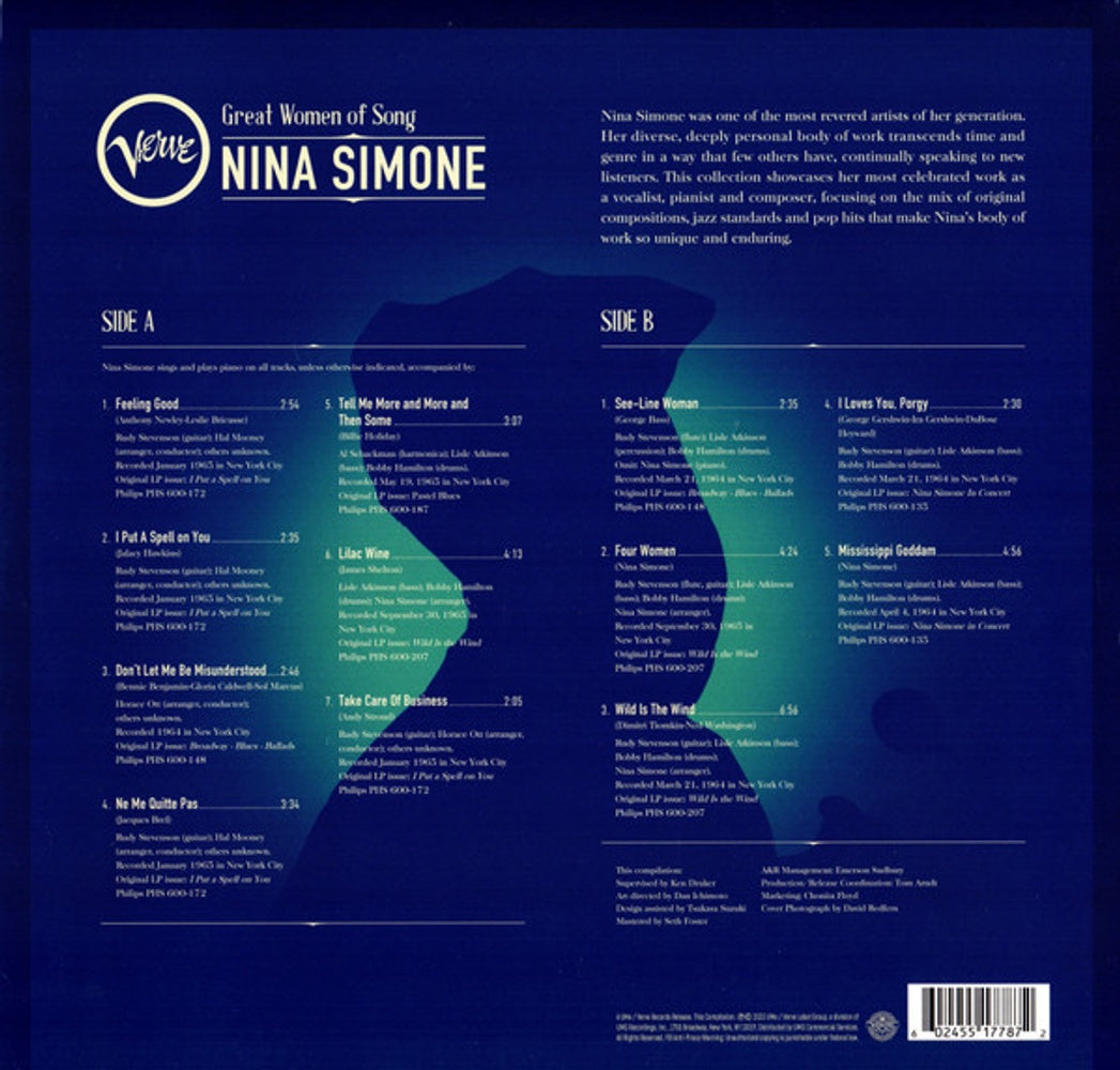 Nina Simone – Great Women Of Song (LP Vinyl) Vinyl Record
