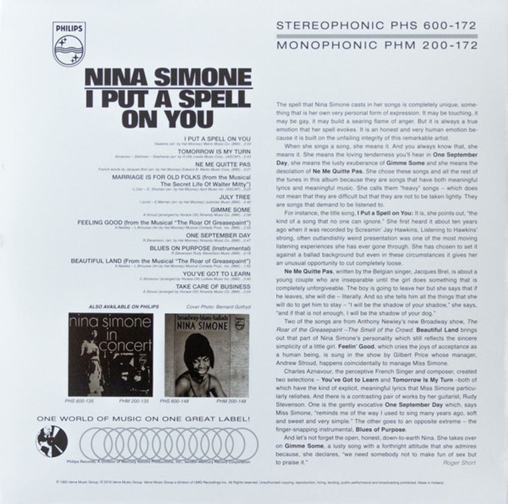 Nina Simone – I Put A Spell On You (LP Vinyl) Vinyl Record