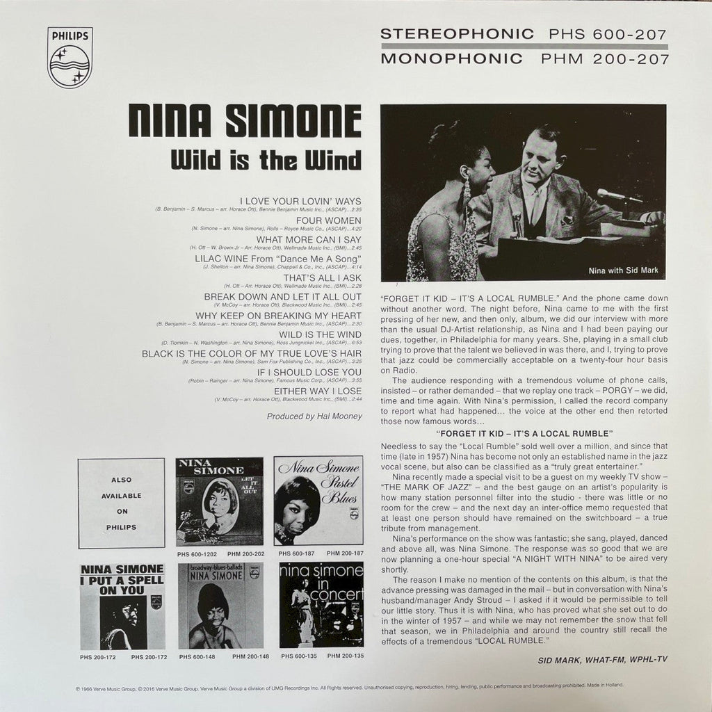Nina Simone – Wild Is The Wind (LP Vinyl) Vinyl Record