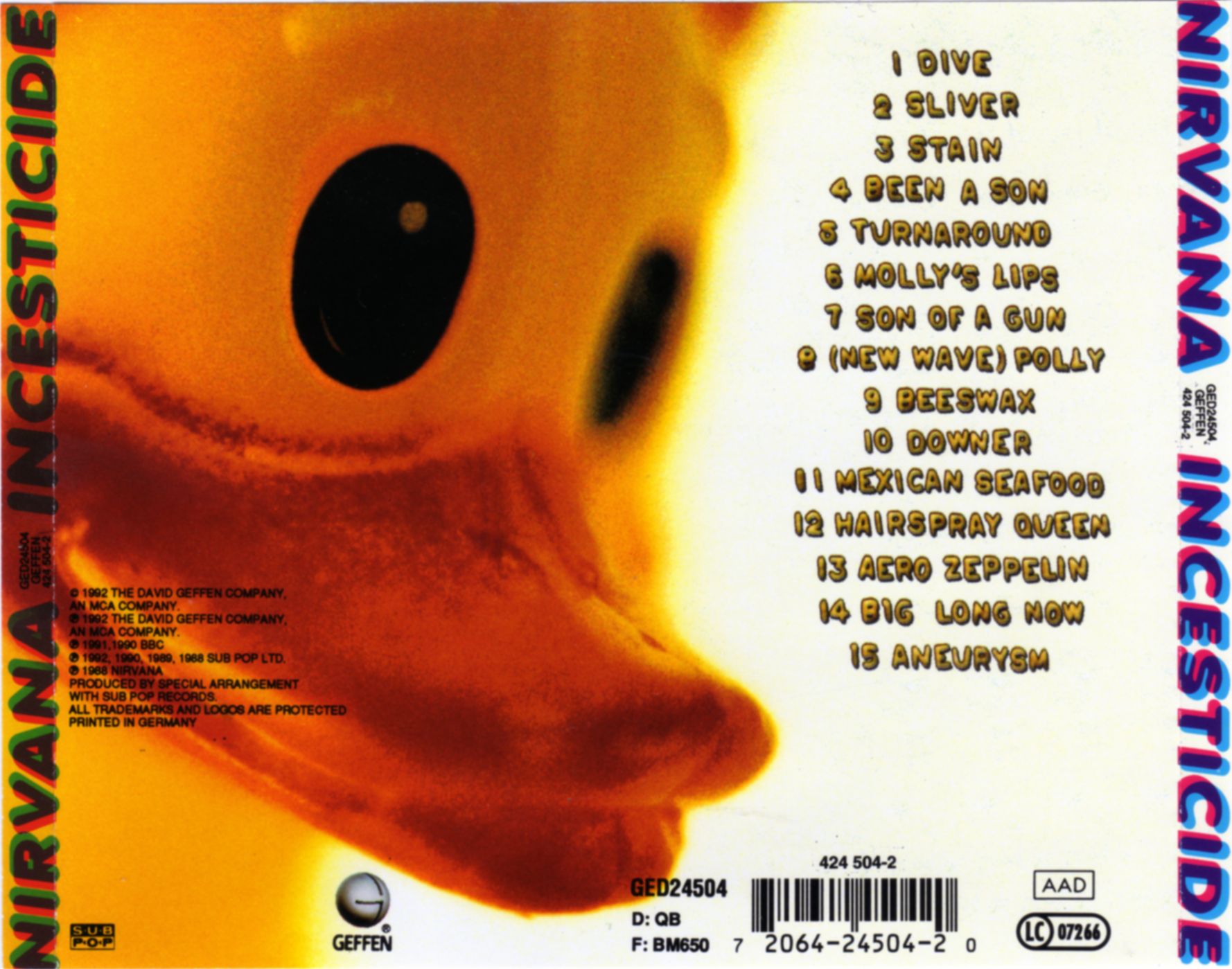 Nirvana – Incesticide Music CD
