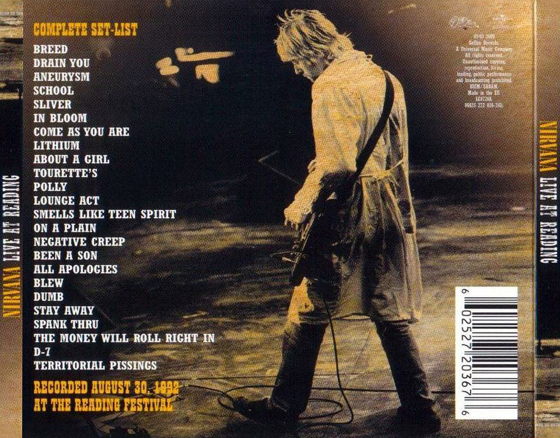 Nirvana – Live at Reading Music CD