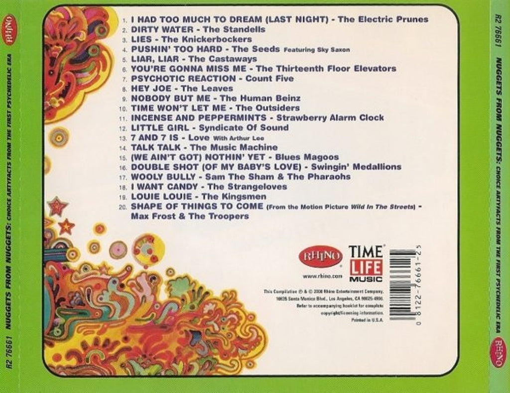 Nuggets - Original Artyfacts From The First Psychedelic Era Music CD