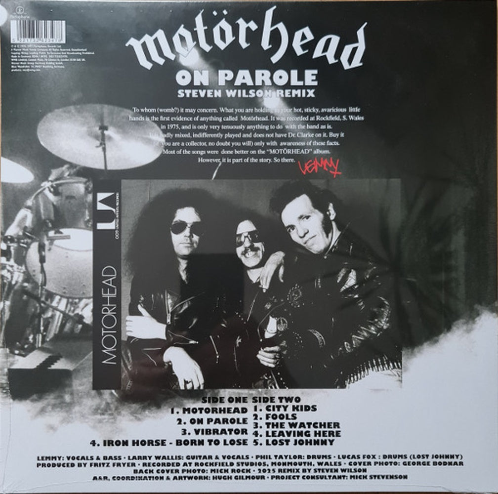 Motörhead - On Parole Steve Wilson Remix (LP Vinyl) Vinyl Record