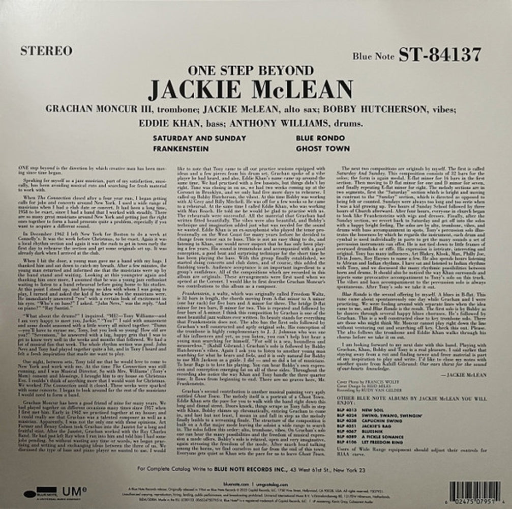 Jackie McLean - One Step Beyond (LP Vinyl) Vinyl Record
