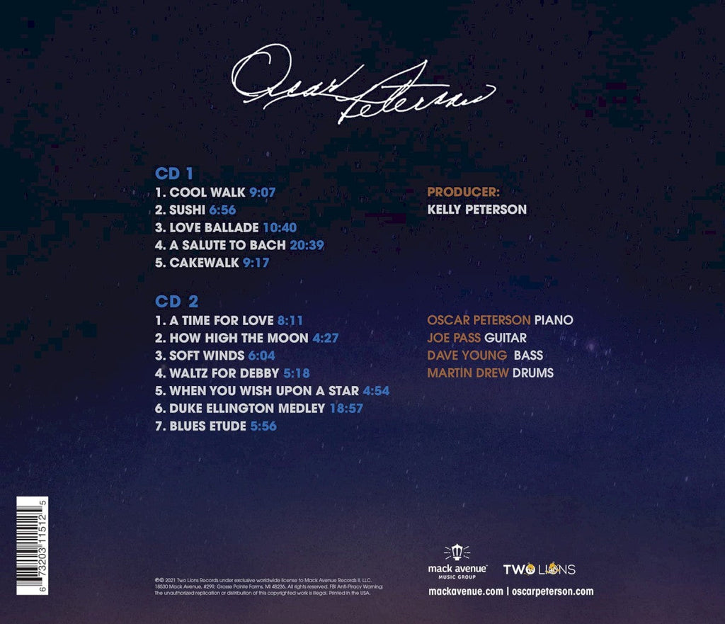 Oscar Peterson – Time For Love: The Oscar Peterson Quartet (2-CD) Music CD