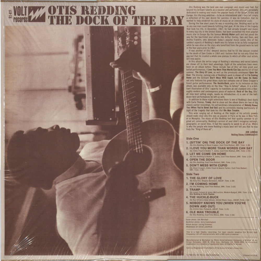 Otis Redding – Dock Of The Bay (LP Vinyl) Vinyl Record