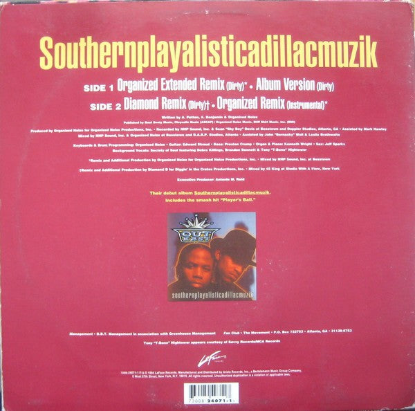 Outkast – Southernplayalisticadillacmuzik (LP Vinyl) Vinyl Record