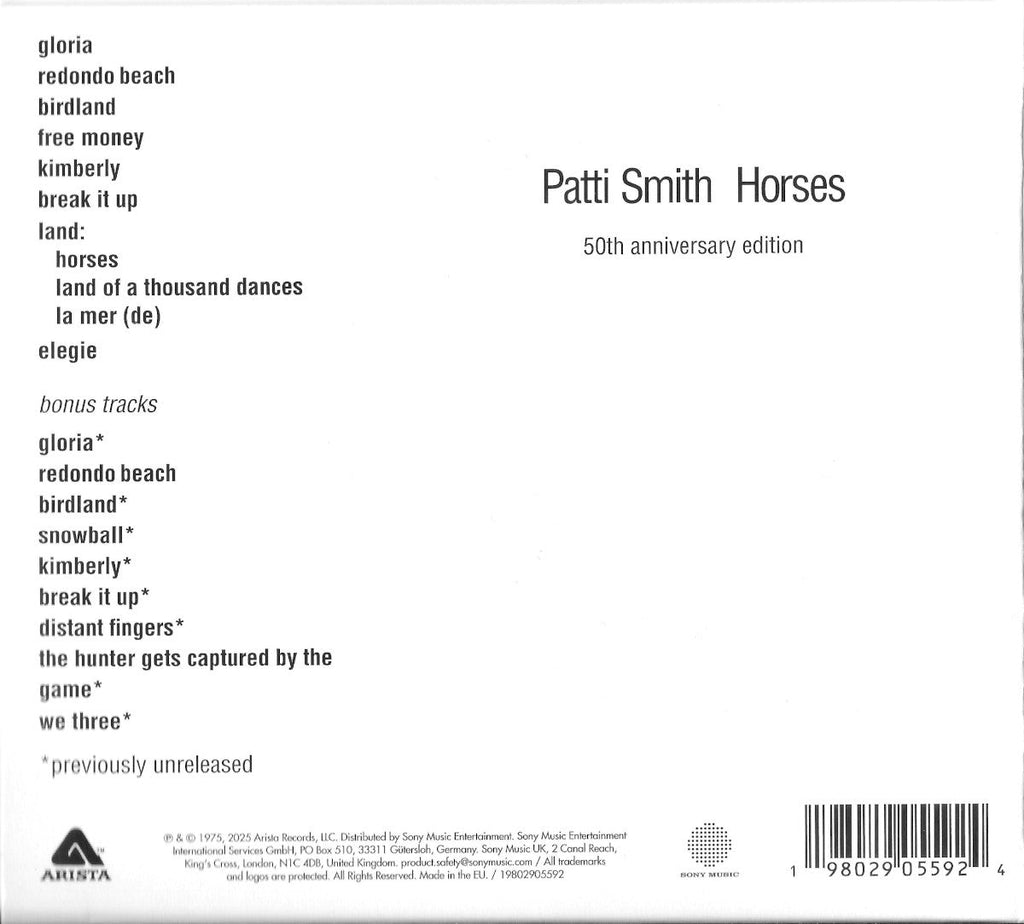 Patti Smith – Horses (2-CD) Music CD