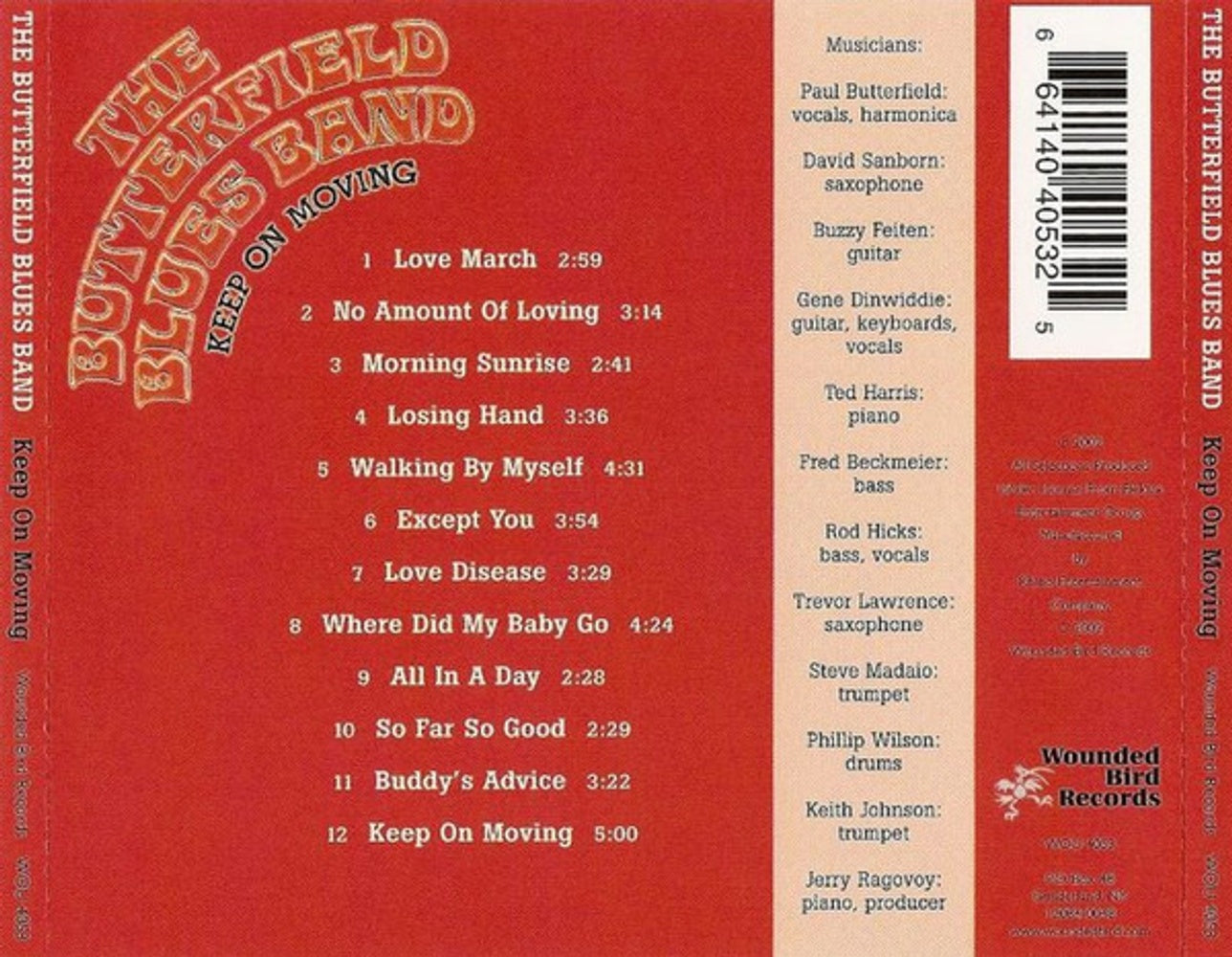 Paul Butterfield Blues Band – Keep on Moving Music CD