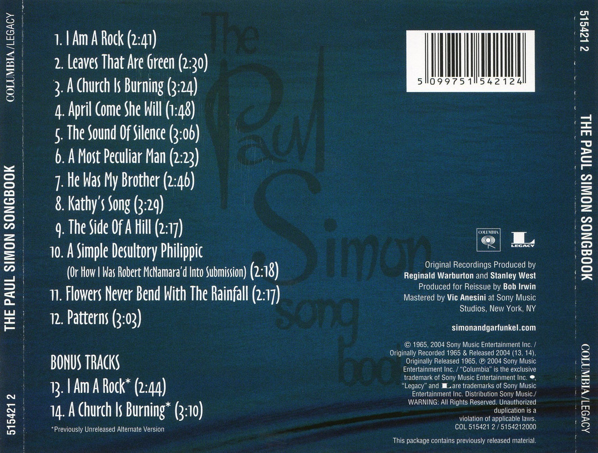 Paul Simon – The Paul Simon Songbook (LP Vinyl) Vinyl Record