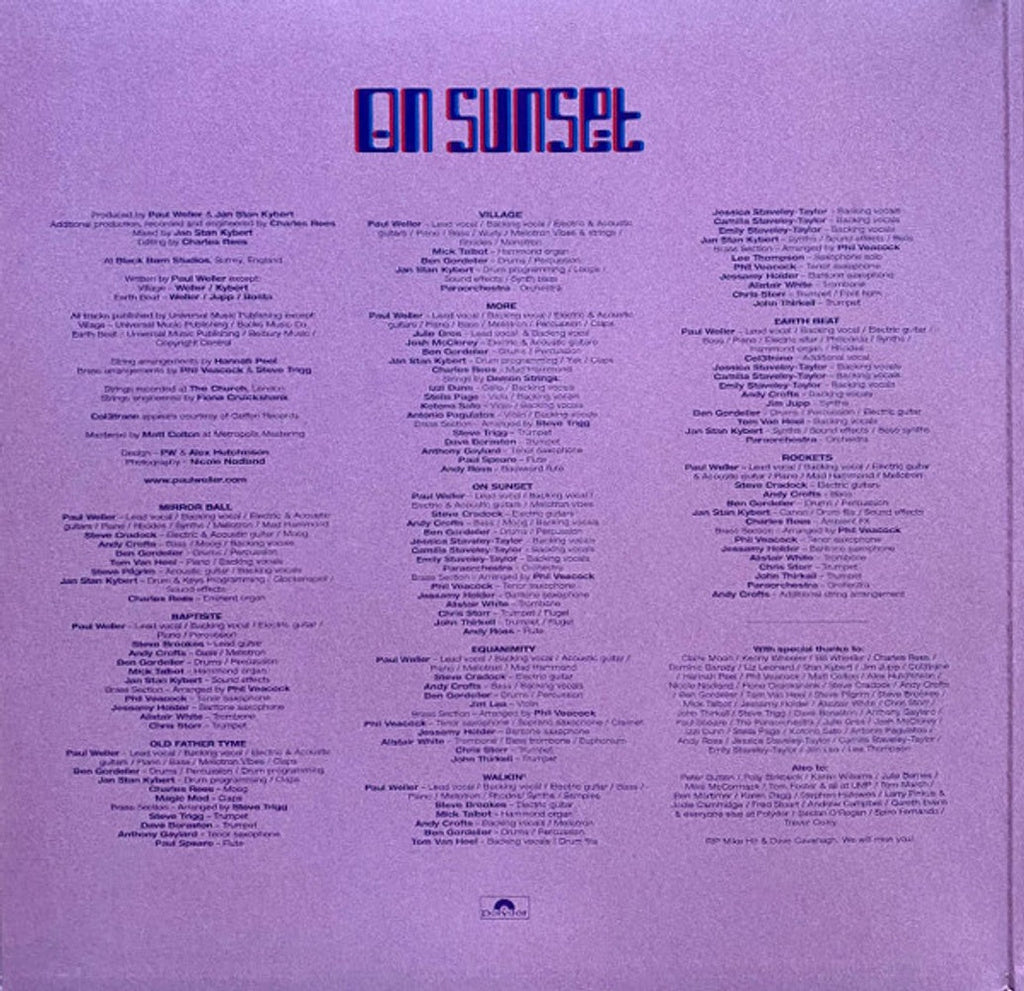 Paul Weller – On Sunset (2-LP Vinyl) Vinyl Record