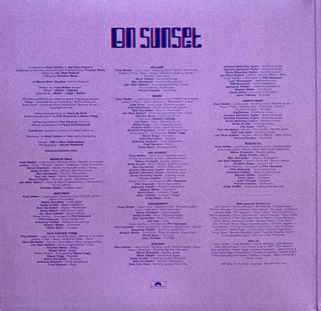 Paul Weller – On Sunset (2-LP Vinyl) Vinyl Record