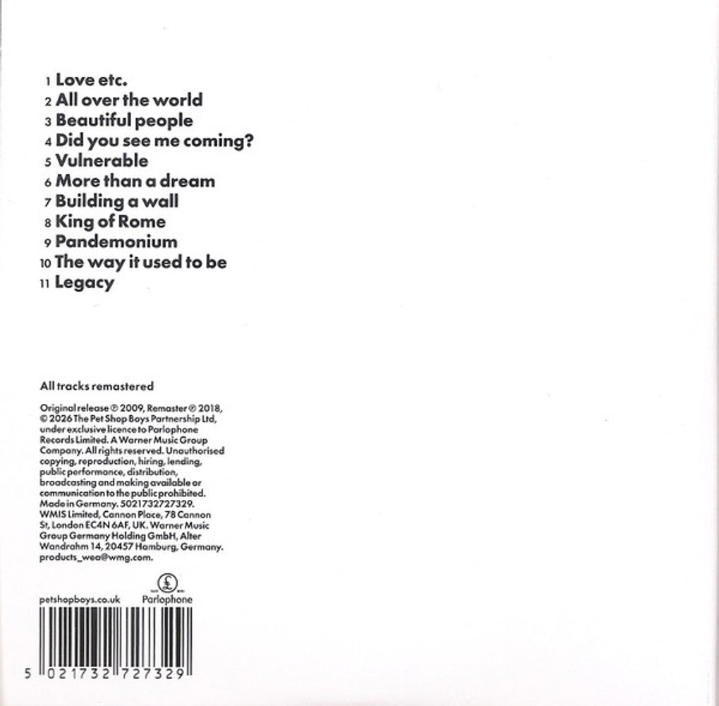 Pet Shop Boys – Yes Music CD