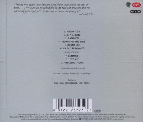 Pete Christlieb – Apogee Music CD