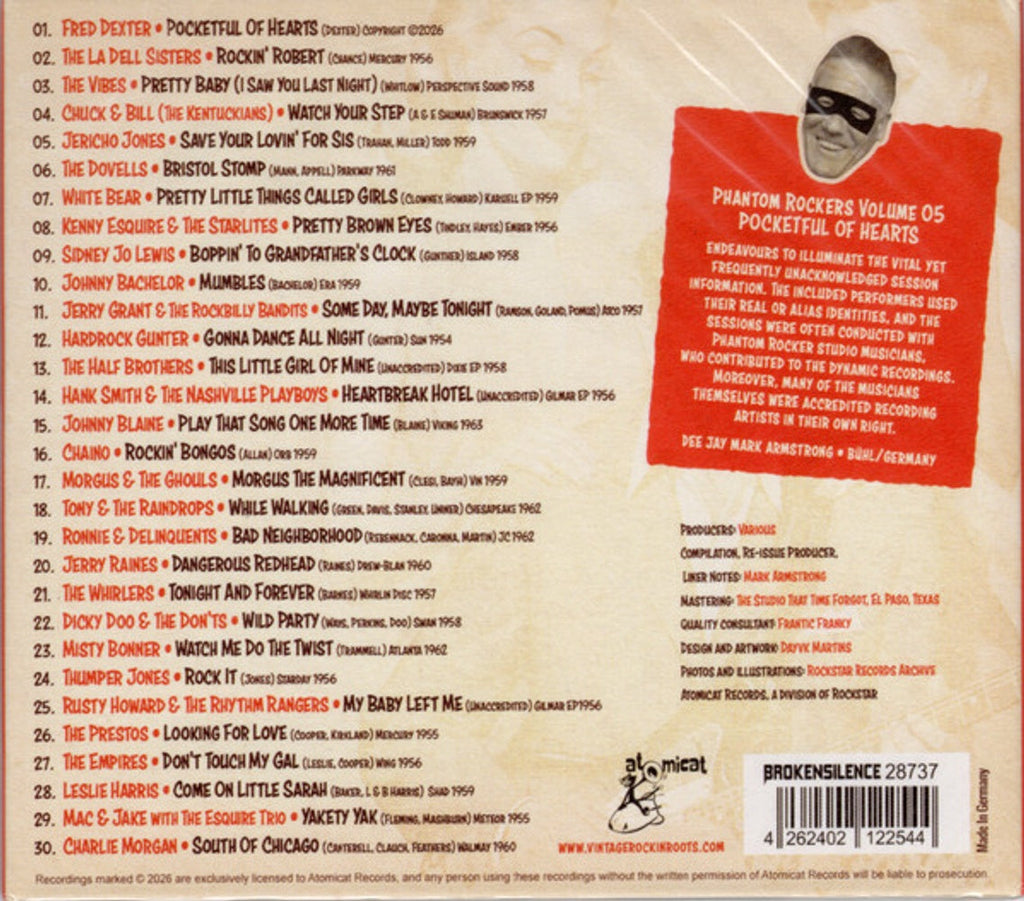 Phantom Rockers - Pocketful Of Hearts Music CD