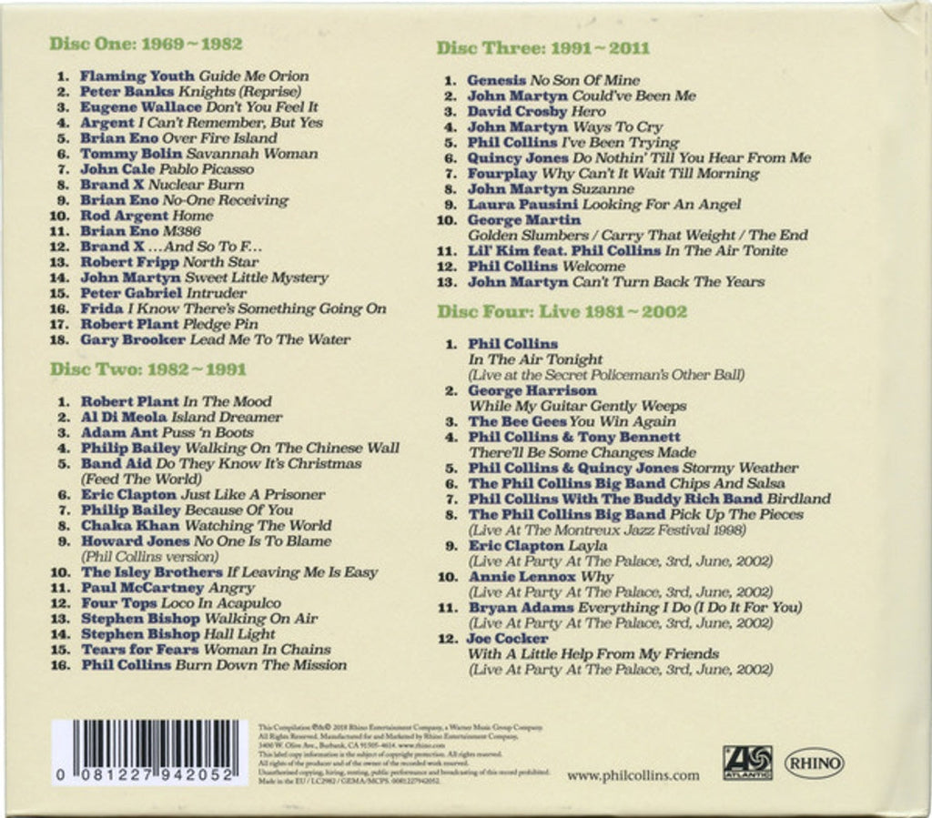 Phil Collins – Plays Well With Others (4-CD) Music CD