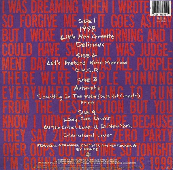 Prince – 1999 (2-LP Vinyl) Vinyl Record