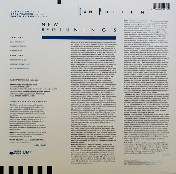 Don Pullen – New Beginnings (LP Vinyl) Vinyl Record
