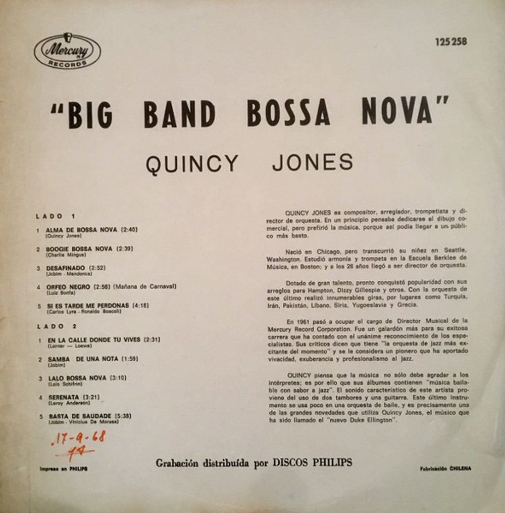 Quincy Jones – Big Band Bossa Nova Music CD
