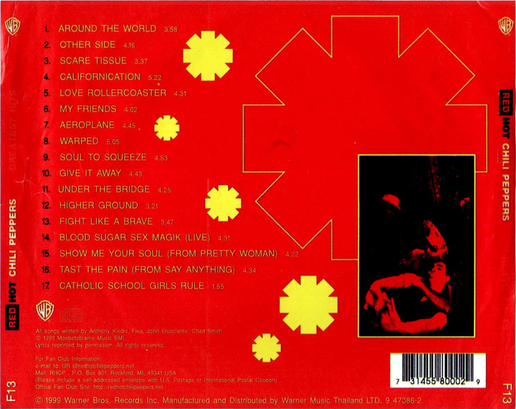 Red Hot Chili Peppers – Greatest Hits Music CD