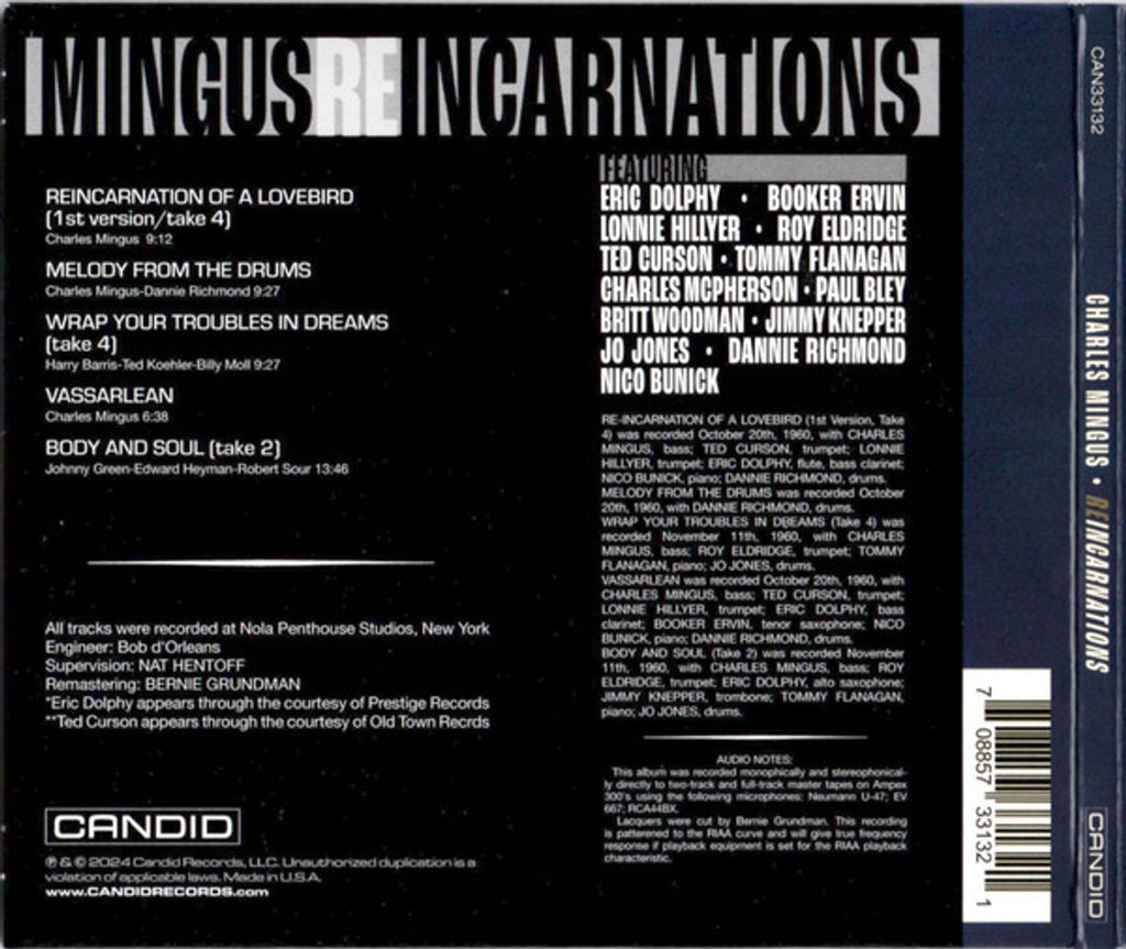 Charles Mingus - Reincarnations Music CD
