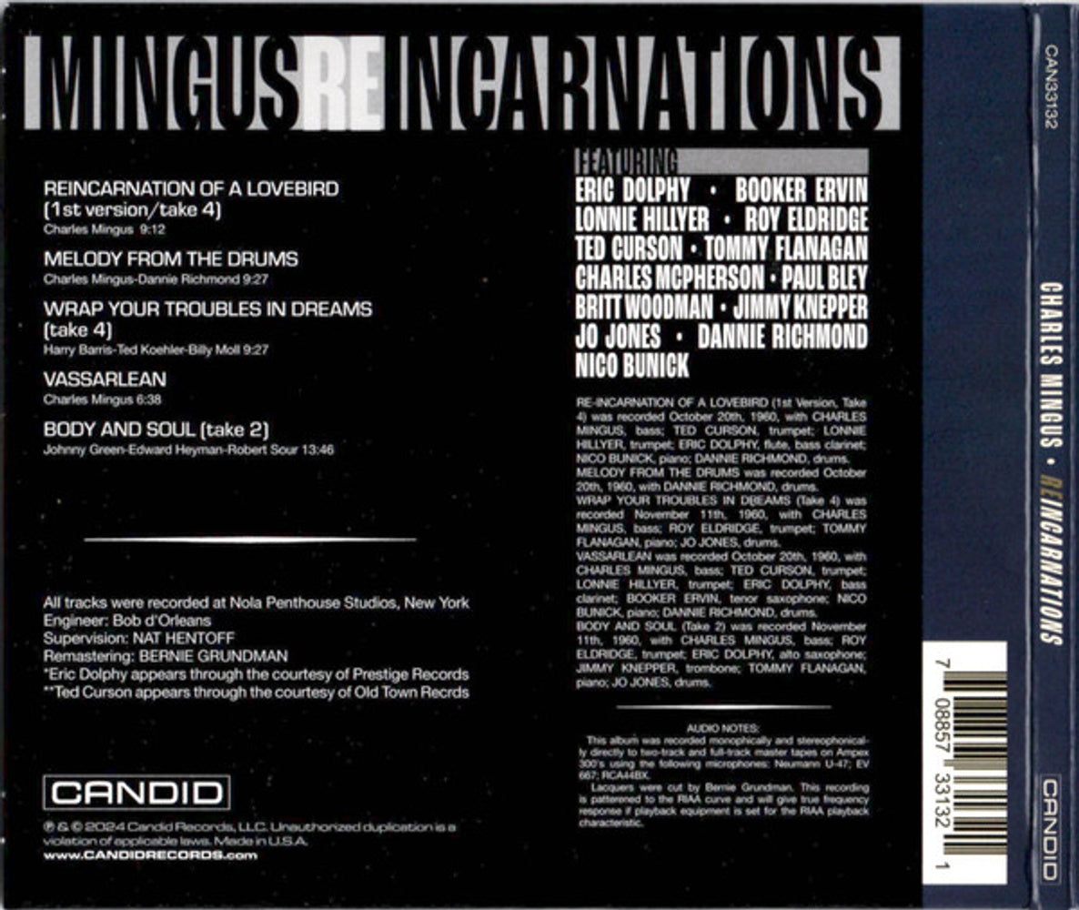 Charles Mingus - Reincarnations Music CD