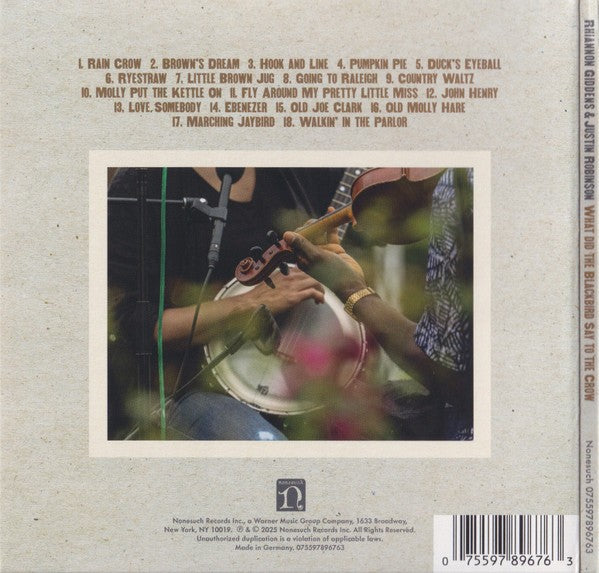 Rhiannon Giddens & Justin Robinson – What Did the Blackbird Say to the Crow Music CD