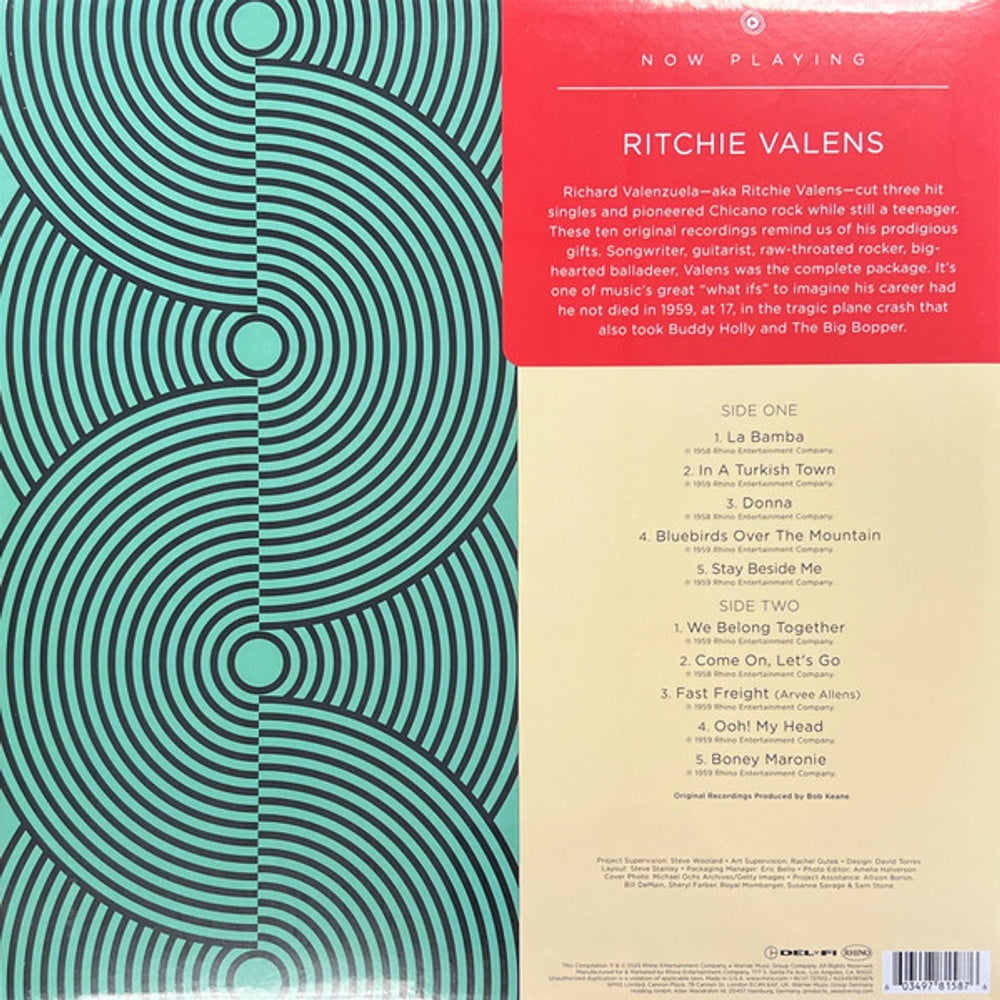 Richie Valens – Now Playing (LP Vinyl) Vinyl Record
