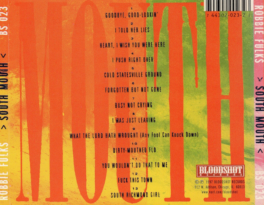 Robbie Fulks – South Mouth Music CD