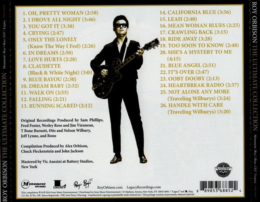Roy Orbison – The Ultimate Collection Music CD