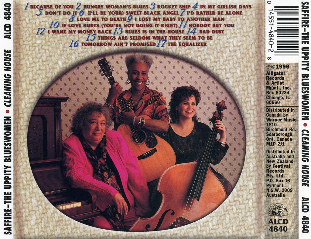 Saffire- The Uppity Blues Women – Cleaning House Music CD