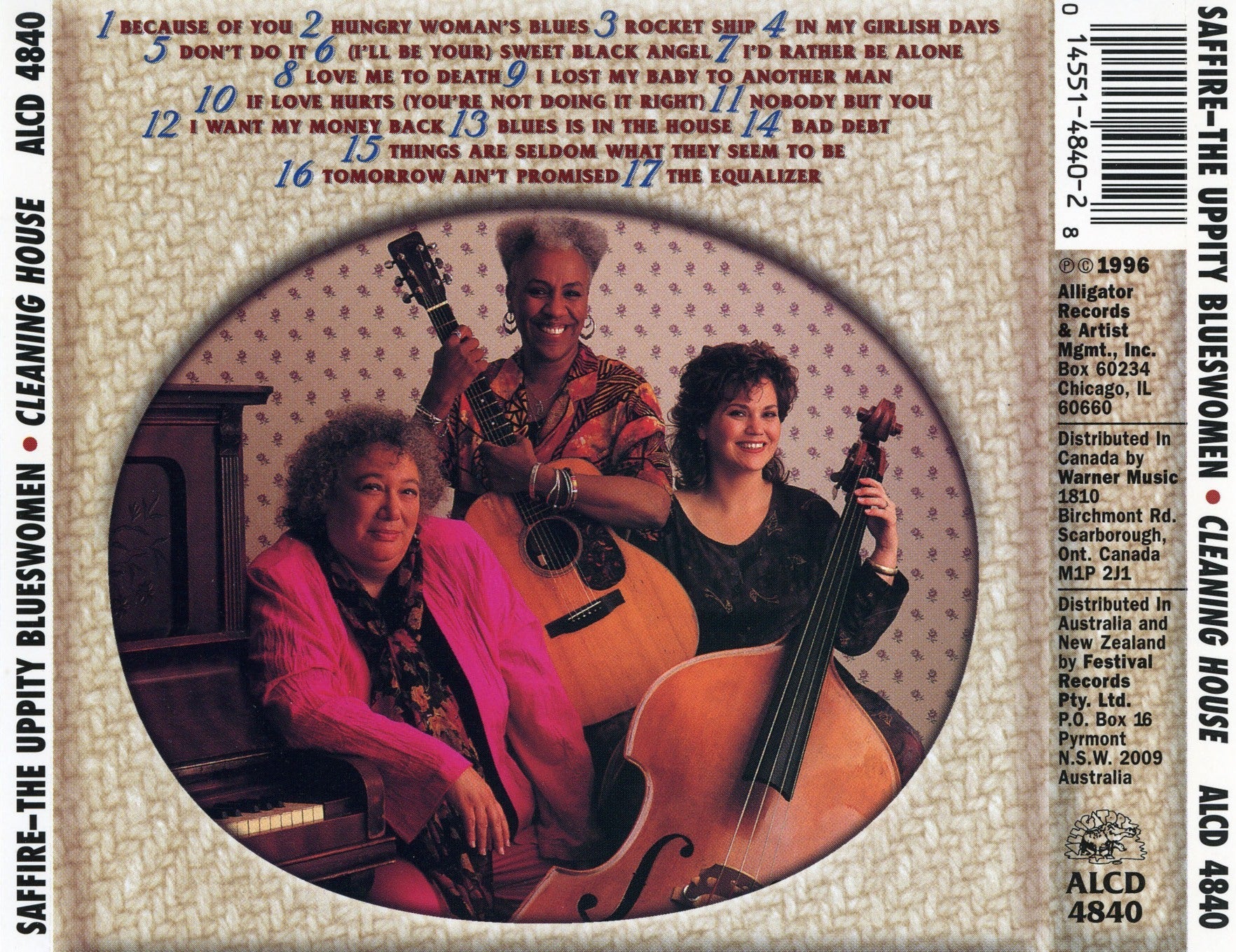 Saffire- The Uppity Blues Women – Cleaning House Music CD