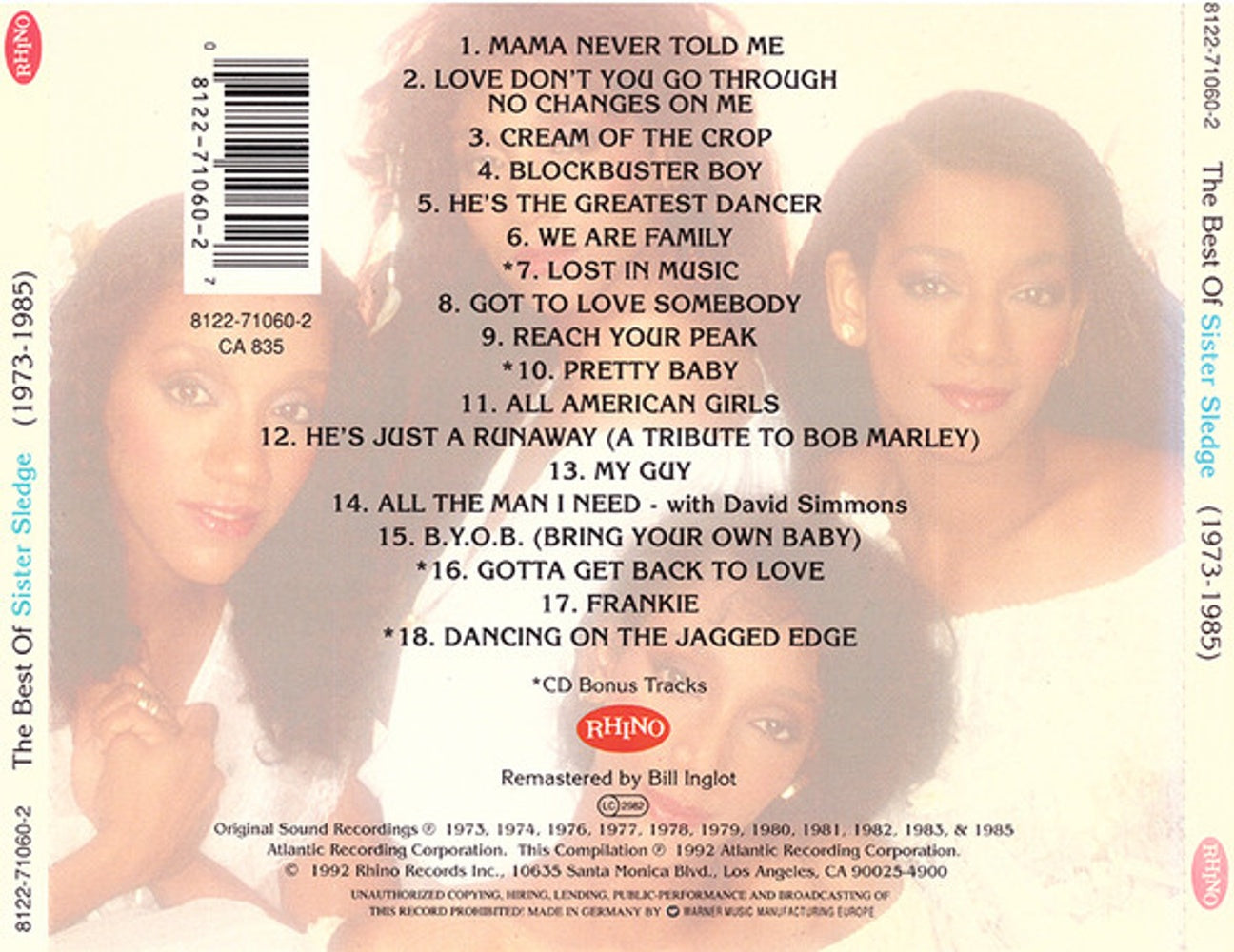 Sister Sledge – Best of 1973-1985 Music CD