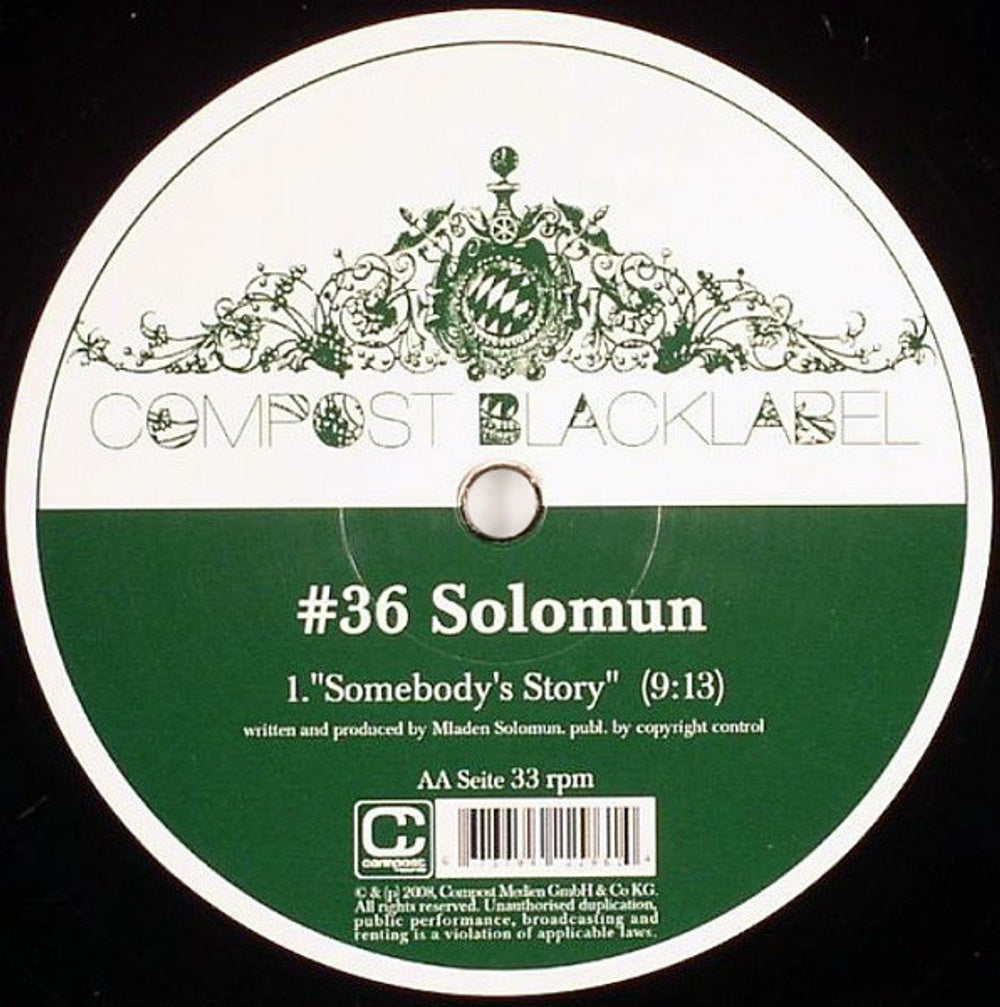 Solomun – Don't Cry [Compost Black Label 36 ] (LP Vinyl) Vinyl Record