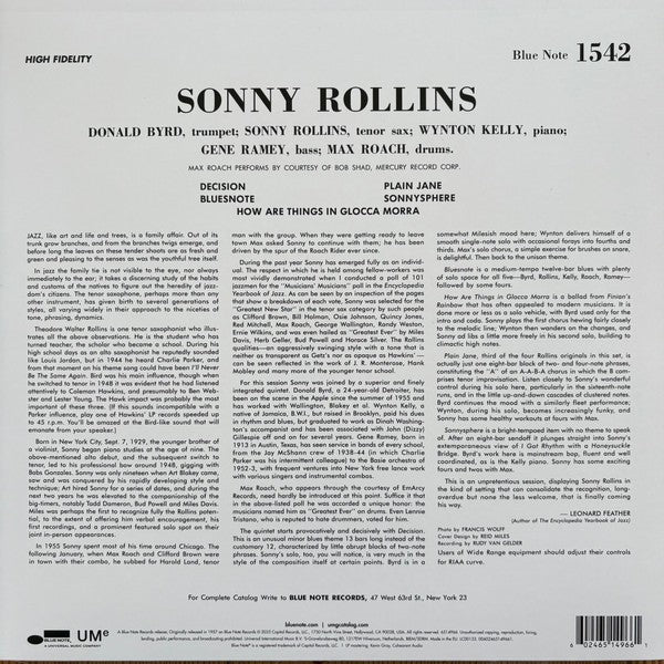 Sonny Rollins – Volume 1 (LP Vinyl) Vinyl Record