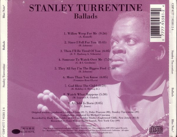 Stanley Turrentine – Ballads Music CD
