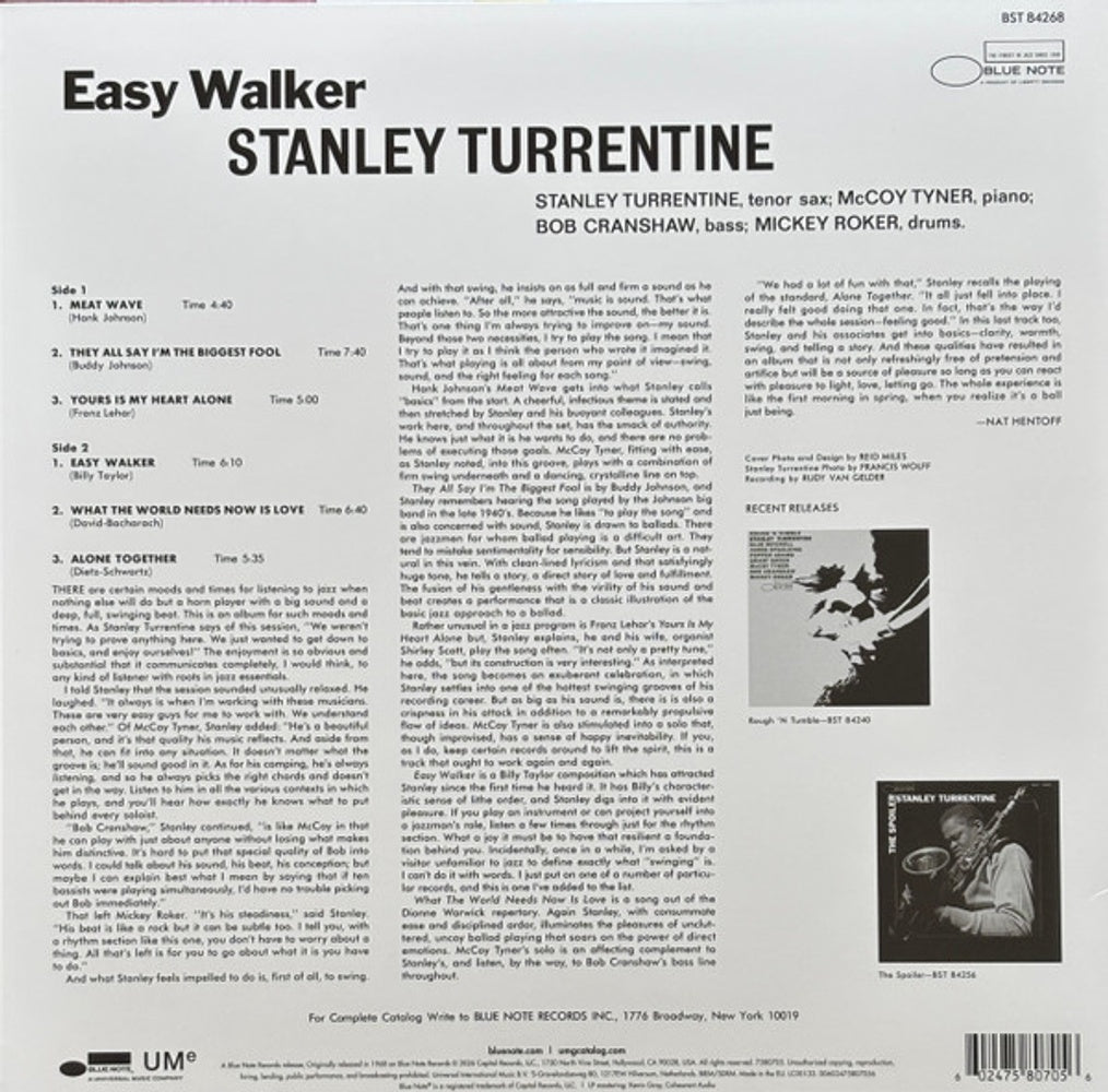 Stanley Turrentine – Easy Walker (LP Vinyl) Vinyl Record