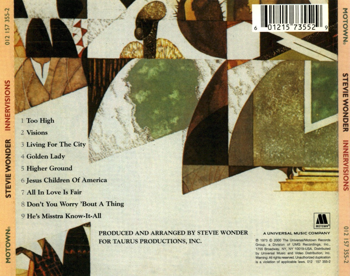 Stevie Wonder – Innervisions Music CD