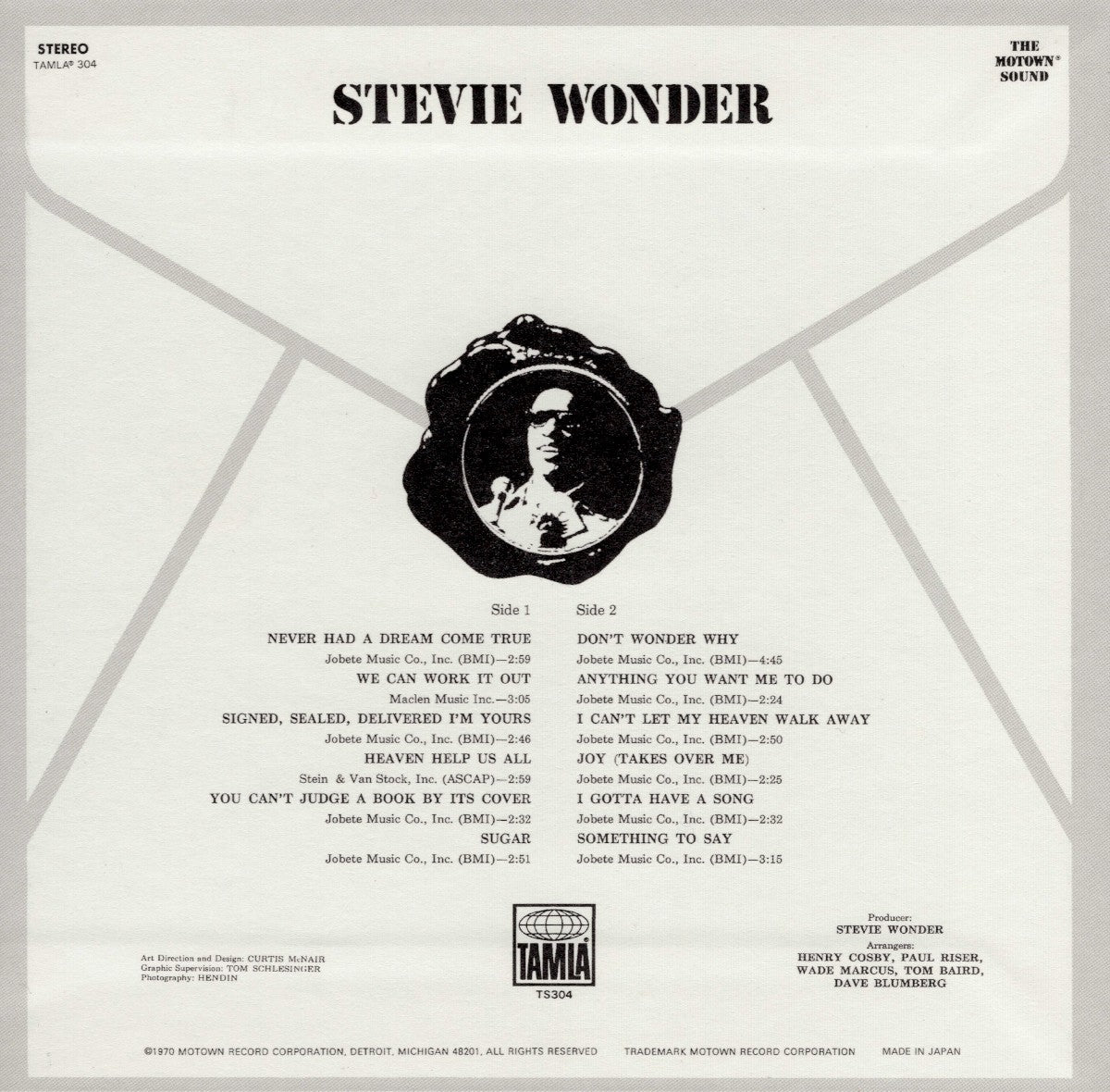 Stevie Wonder – Signed, Sealed And Delivered (LP Vinyl) Vinyl Record